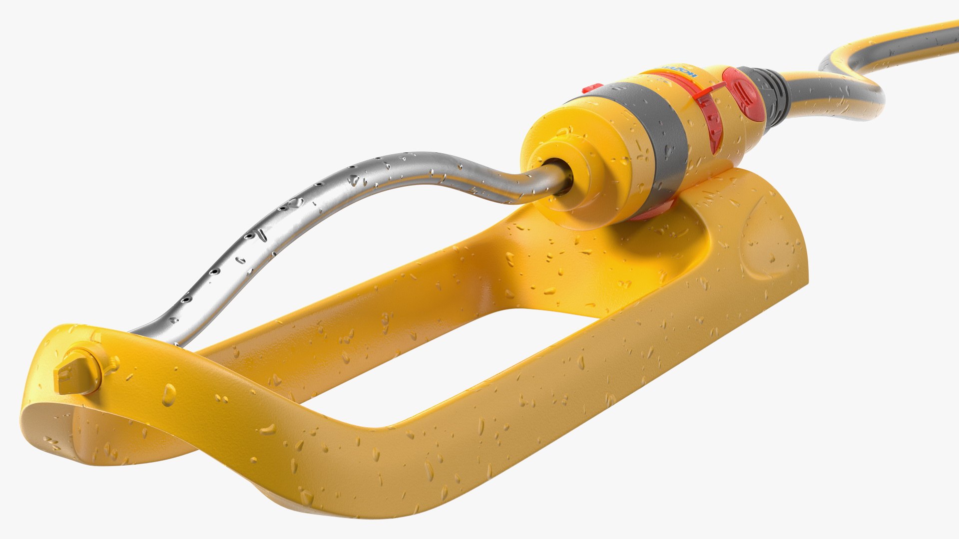 3D model Hozelock Rectangular Sprinkler Plus Yellow with Hose ...