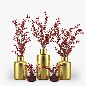 Branches with Berries in a Vase