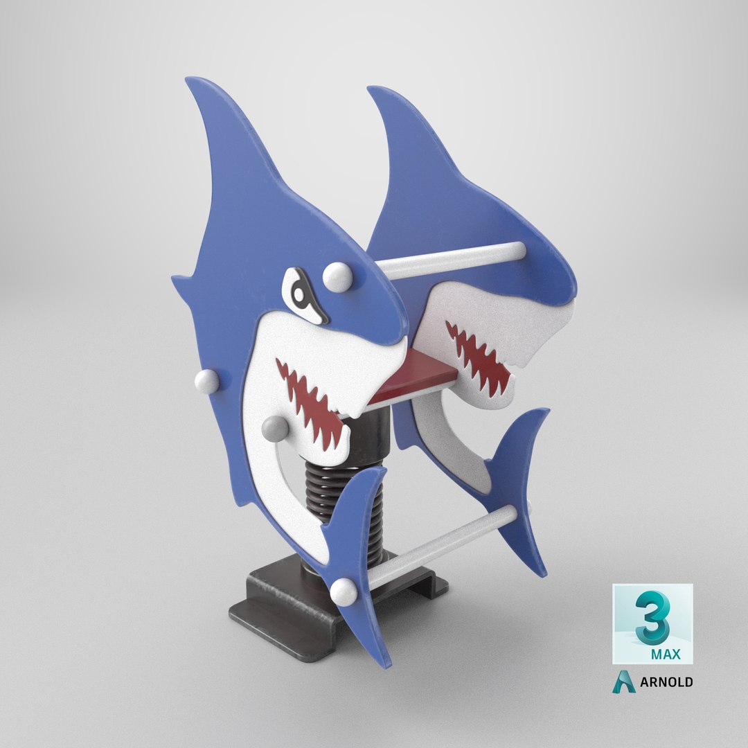 3D Shark Swing Rider 3D Model PBR Textured 4K - TurboSquid 2431362