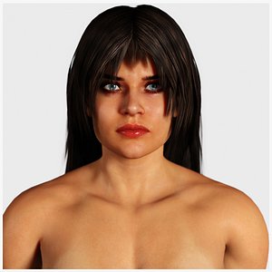 Naked Bodybuilder Muscular Woman Rigged model