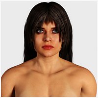 Naked Bodybuilder Muscular Woman Rigged