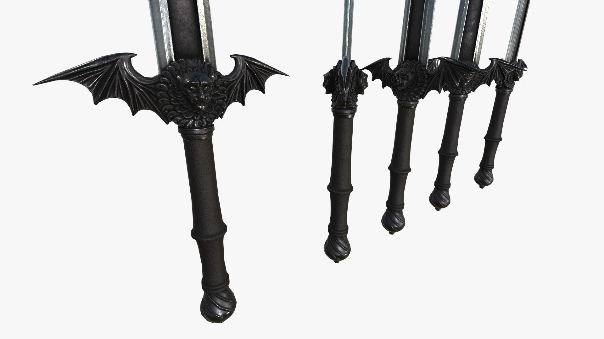 Double-headed 3D Printed Sword with Phantom Black Blade