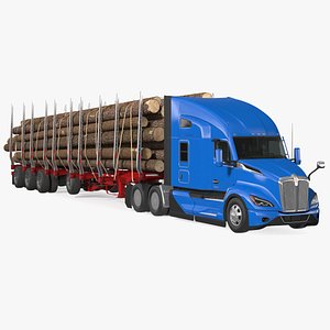 Truck With Logging Trailer model