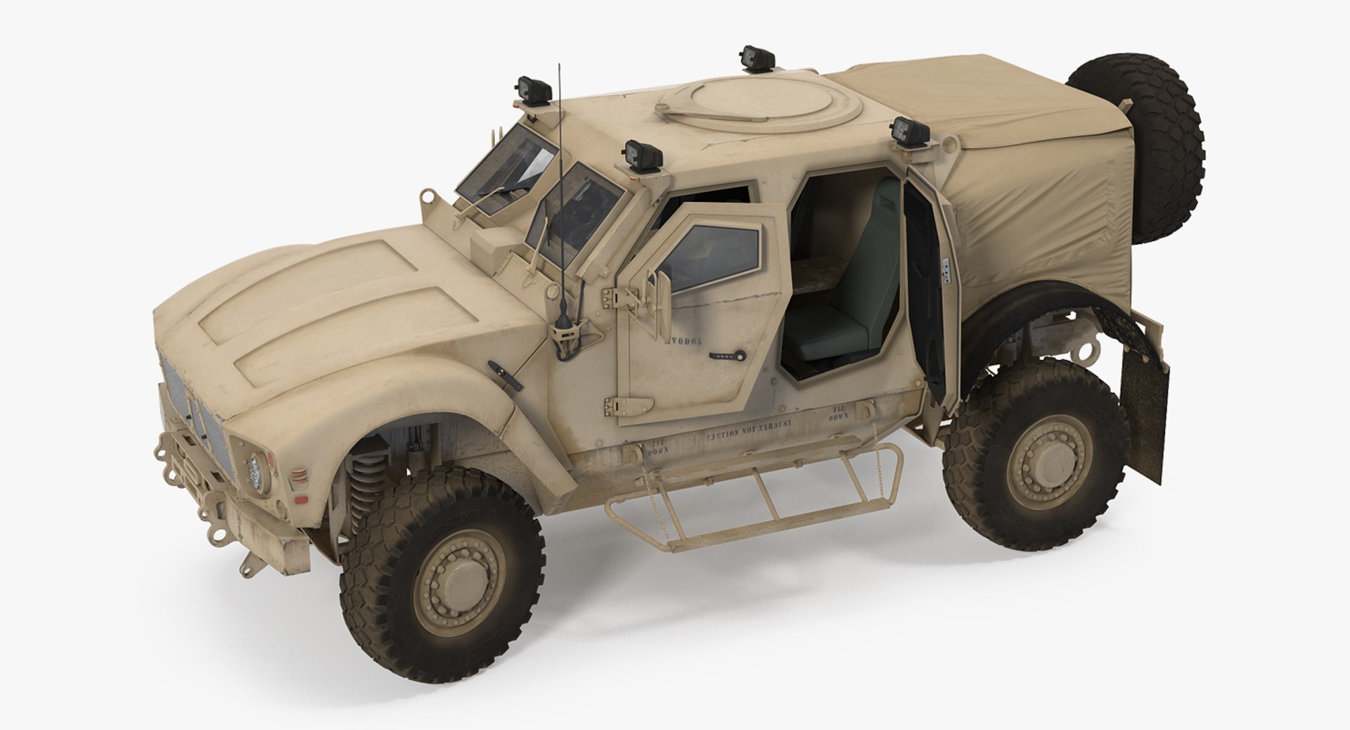Oshkosh M-ATV Protected Military Vehicle Rigged 3D Model 3D model preview