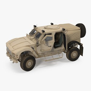Oshkosh M-ATV Protected Military Vehicle Rigged 3D Model