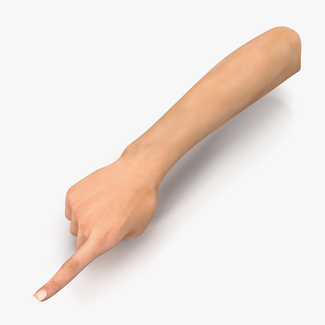 Female Hand Finger Point 3D model preview