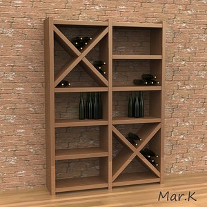 3d model of wine cabinet