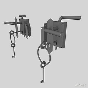 door lock mouse 3d model