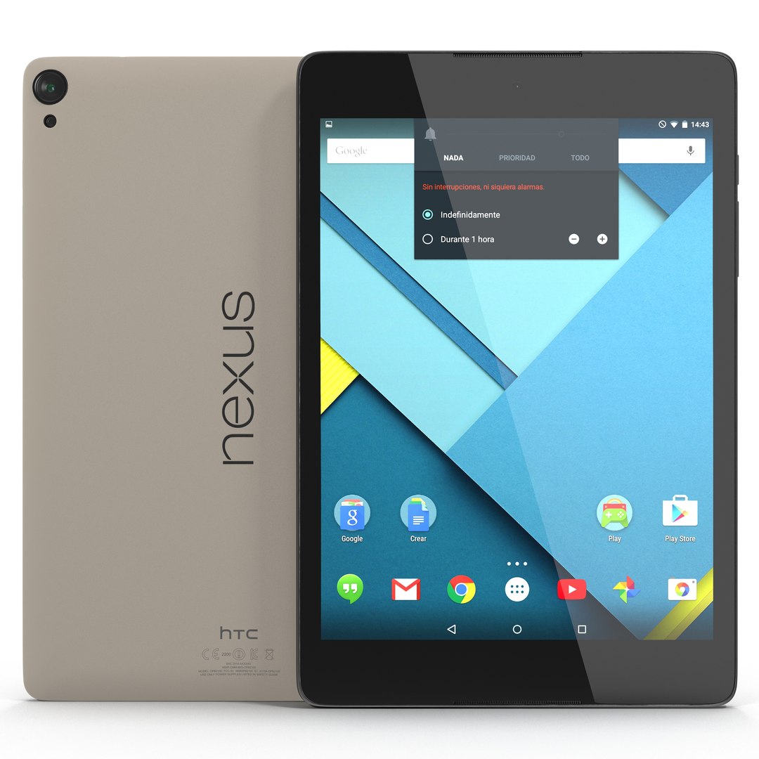 Google Nexus 9 Beige 3D model preview