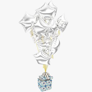 Gift with Balloons Collection V32 3D model