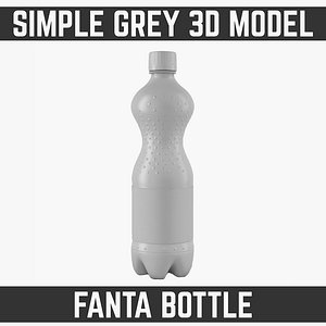 3d model 0 fanta bottle modelled