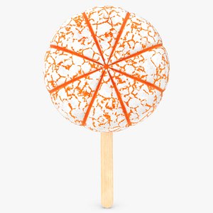 popsicle orange flavor 3d max