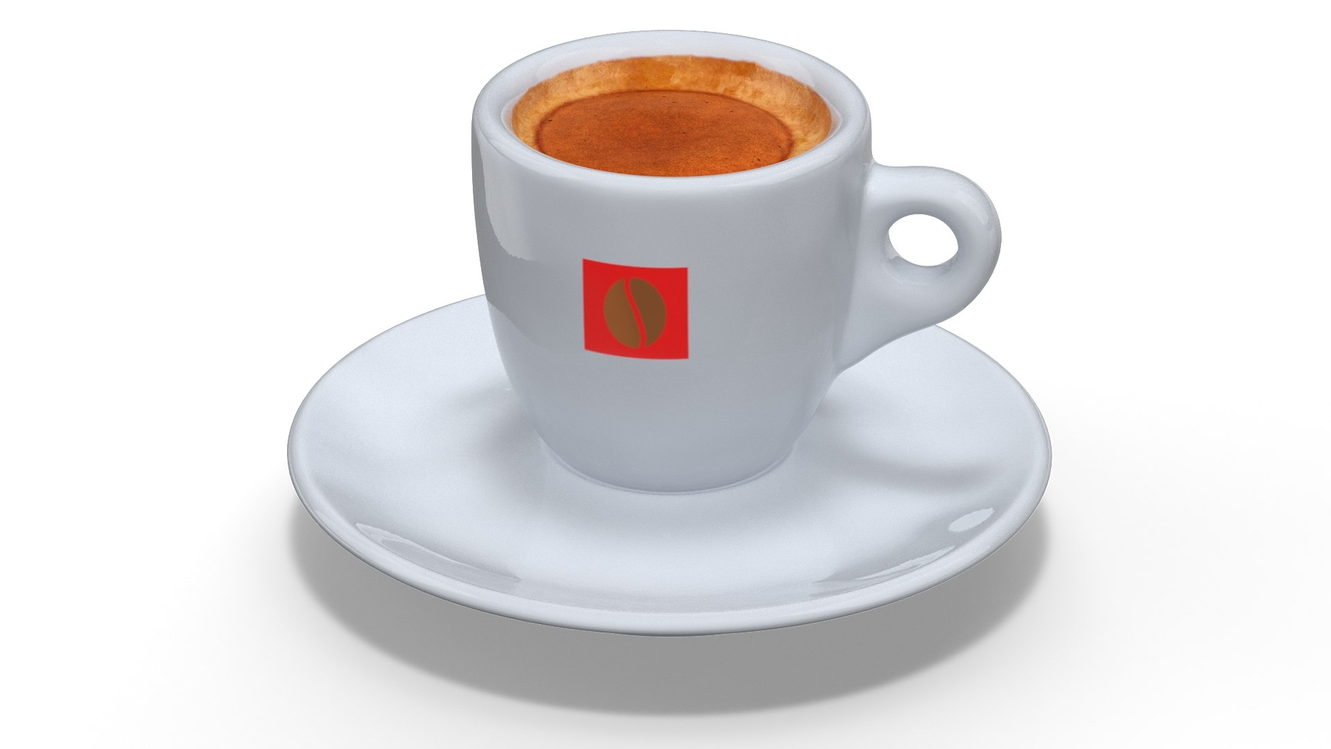 Traditional Espresso Coffee Cup 3D model preview