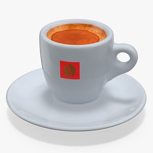 Traditional Espresso Coffee Cup 3D model