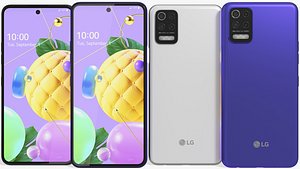 realistic lg k52 blue 3D model