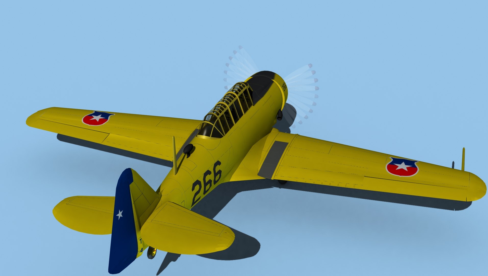 3D North American T-6 Texan Chilean AF2 Model - TurboSquid 1924528