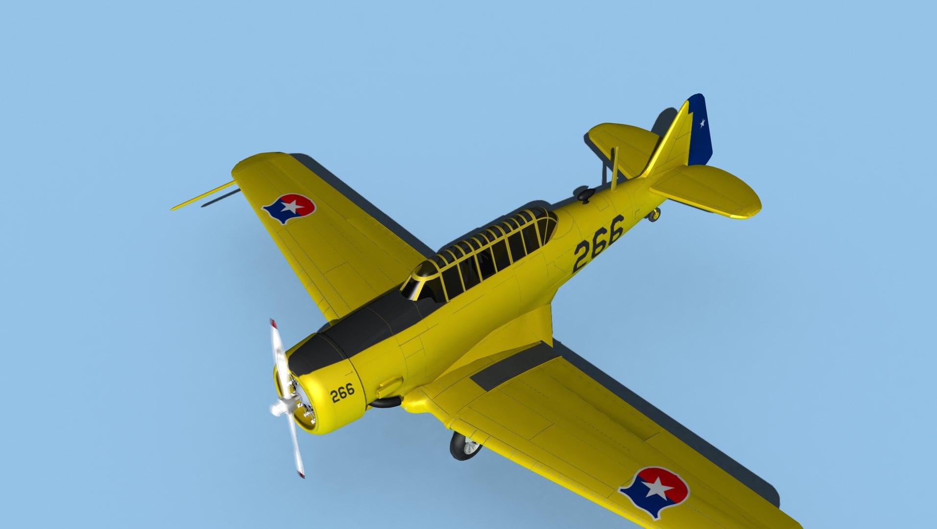 3D North American T-6 Texan Chilean AF2 Model - TurboSquid 1924528