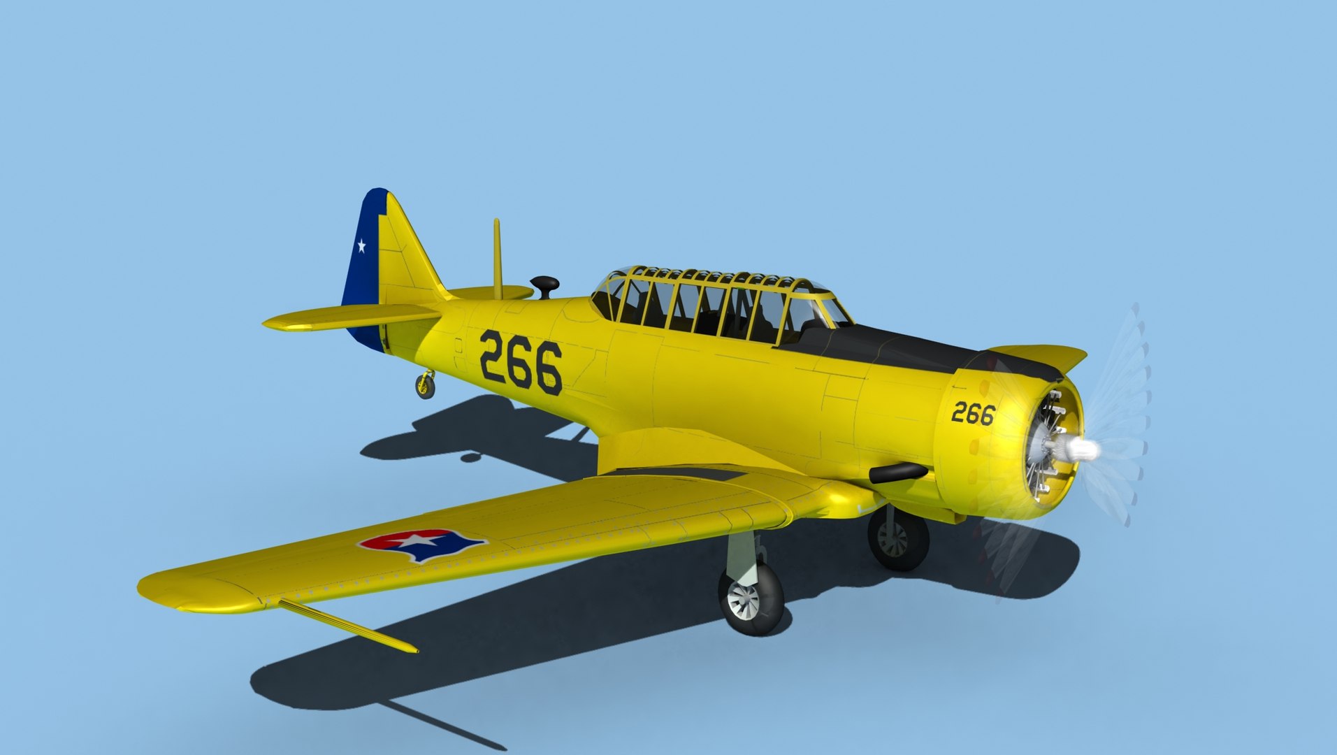 3D North American T-6 Texan Chilean AF2 Model - TurboSquid 1924528