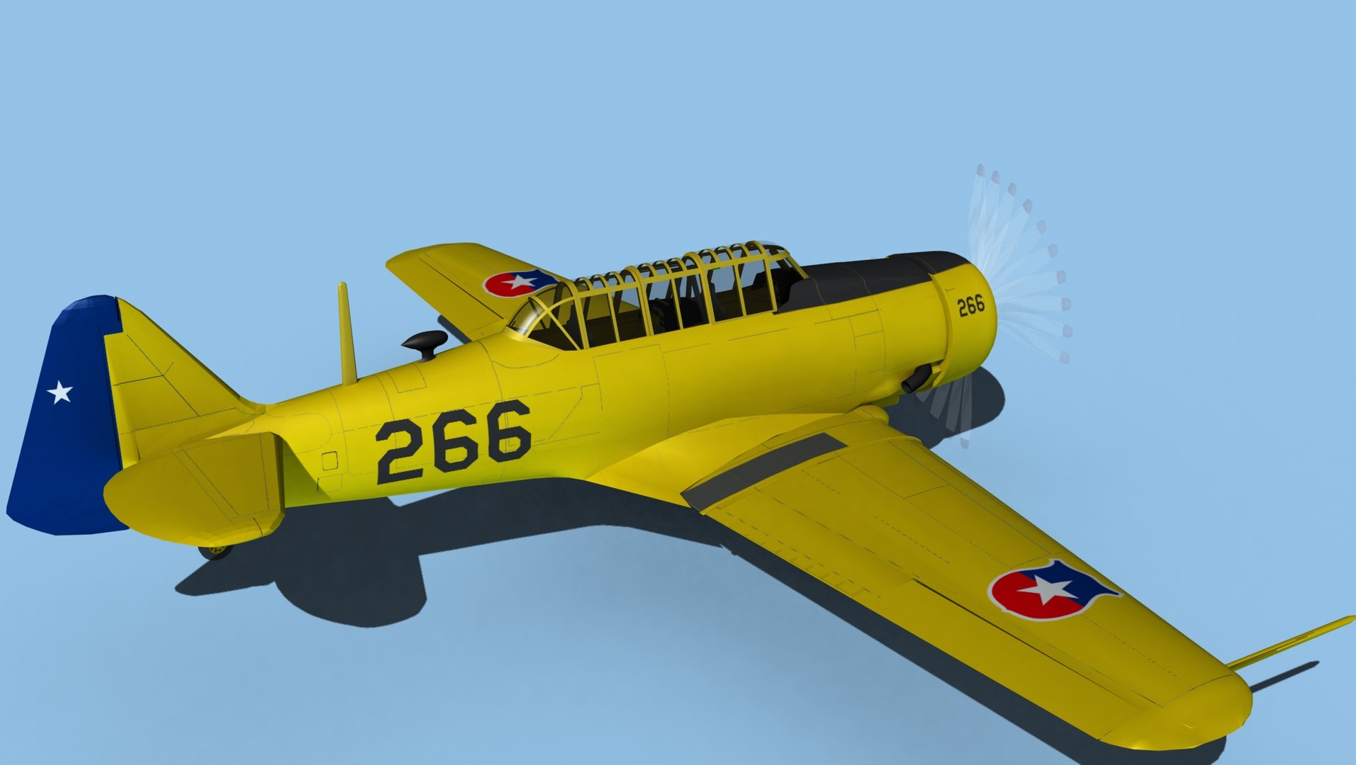 3D North American T-6 Texan Chilean AF2 Model - TurboSquid 1924528
