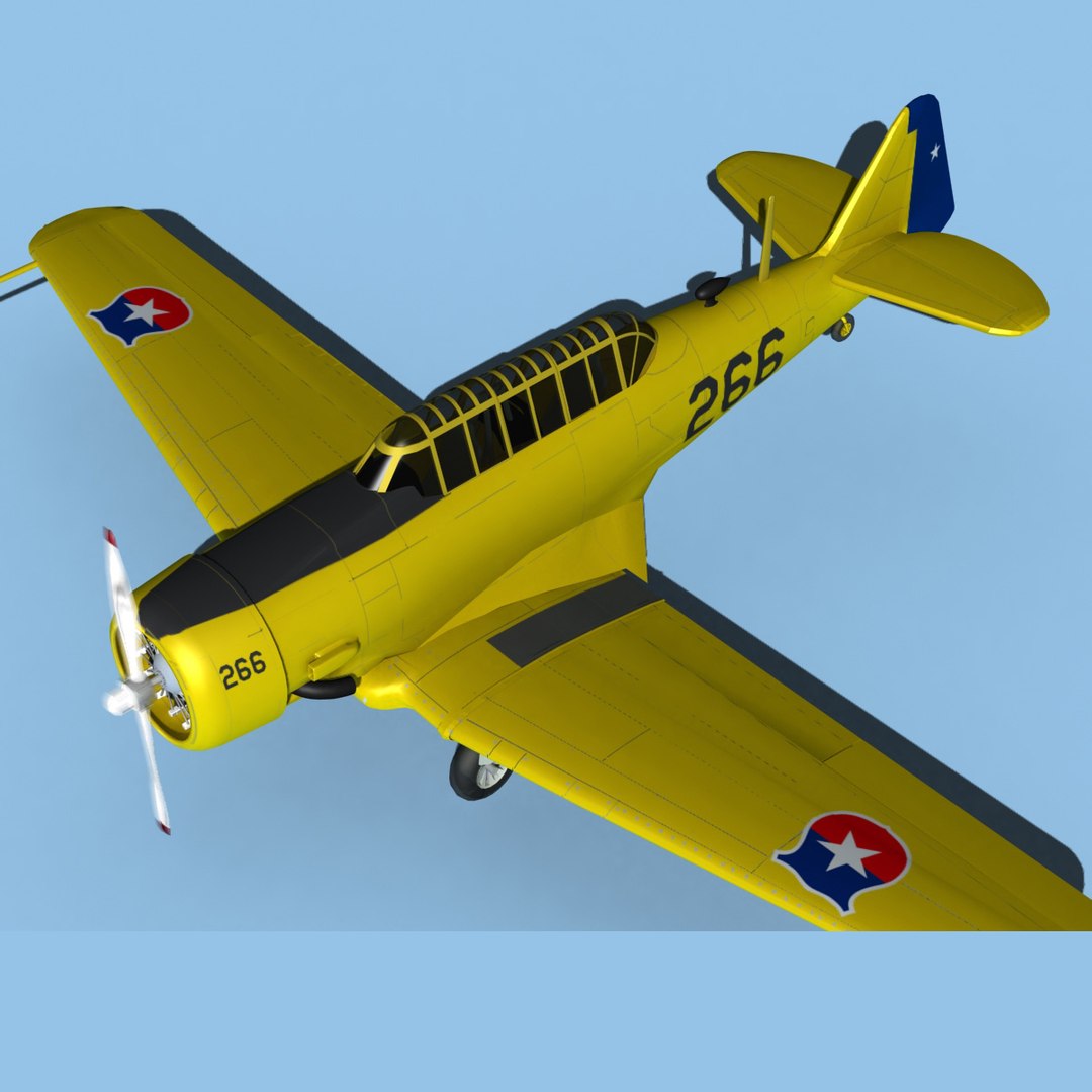 3D North American T-6 Texan Chilean AF2 Model - TurboSquid 1924528