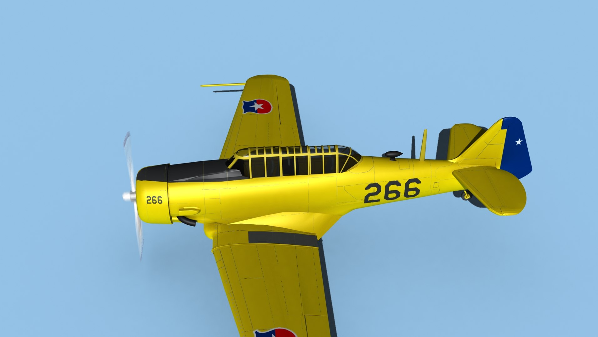 3D North American T-6 Texan Chilean AF2 Model - TurboSquid 1924528