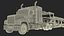 Freight Truck with Car Hauler Trailer 3D model