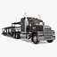 Freight Truck with Car Hauler Trailer 3D model