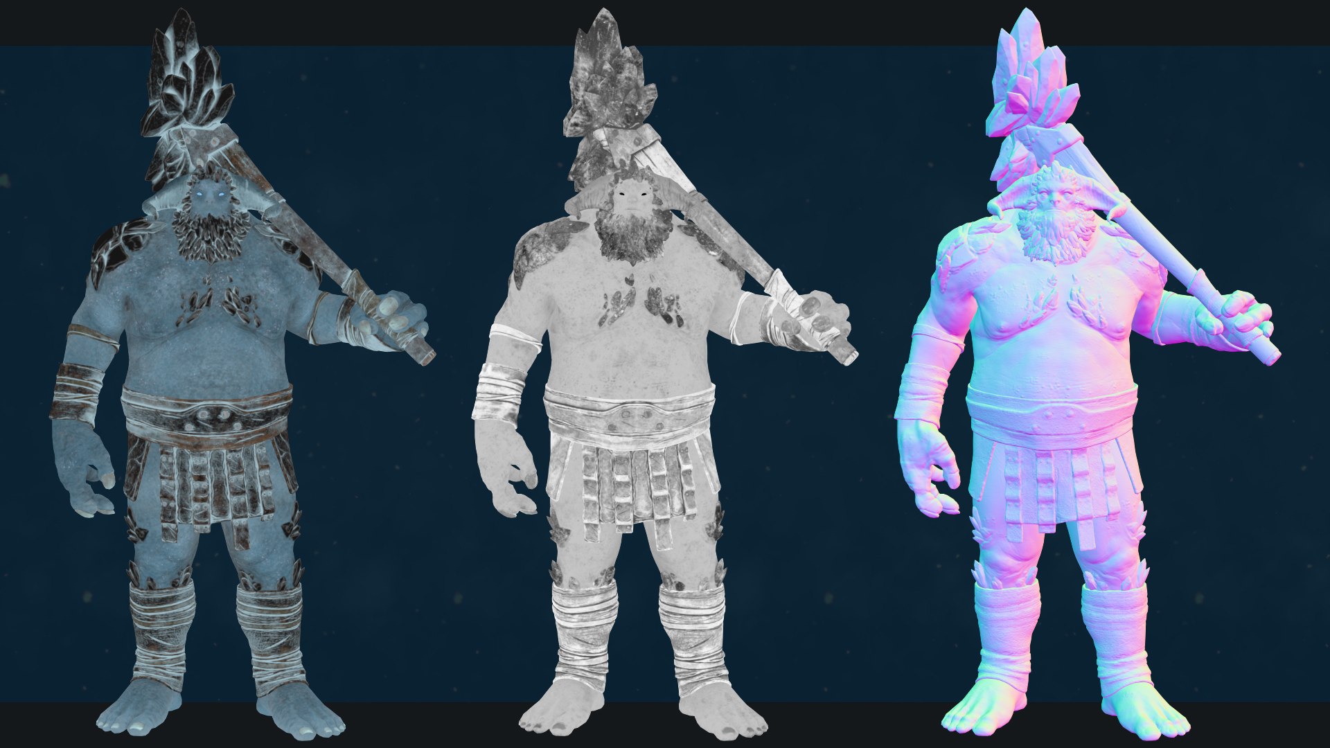 3D Cave Troll model https://p.turbosquid.com/ts-thumb/kr/DEMj1x/TQ/albedo_roughness_normal/jpg/1714890156/1920x1080/fit_q87/c8902e742e2c845b4432743e22fcaf2b321079cd/albedo_roughness_normal.jpg