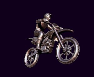 racer and motorcycle