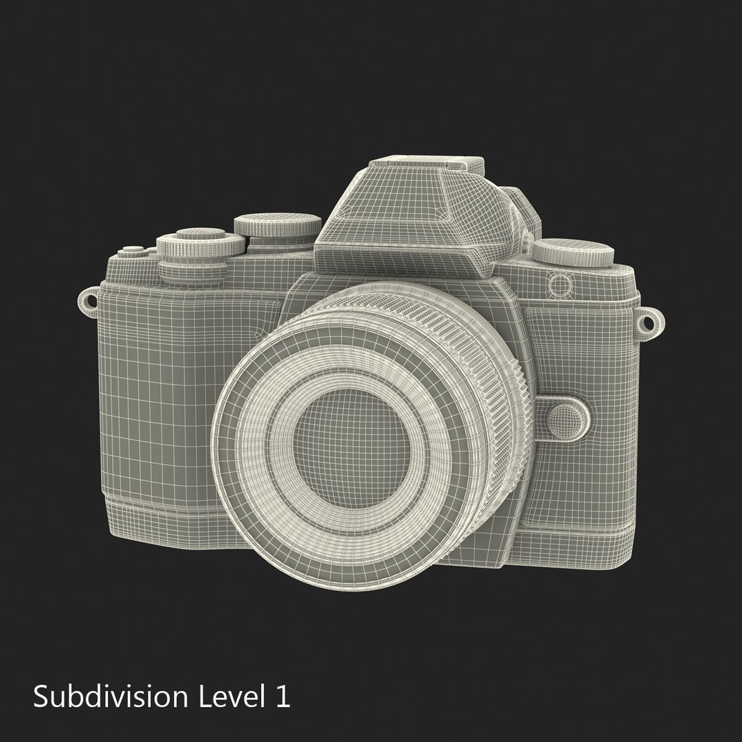 3d olympus om-d e-m10 silver model
