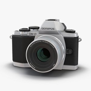 3d olympus om-d e-m10 silver model