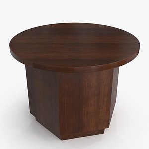 3D Wood Side Table model