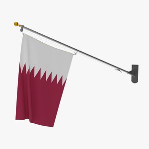 Wall Flag Qatar T2 3D