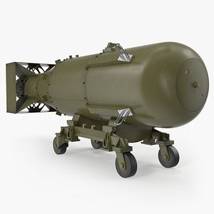 Nuclear Little Boy Bomb on Carriage