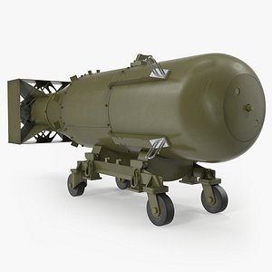 Nuclear Little Boy Bomb on Carriage