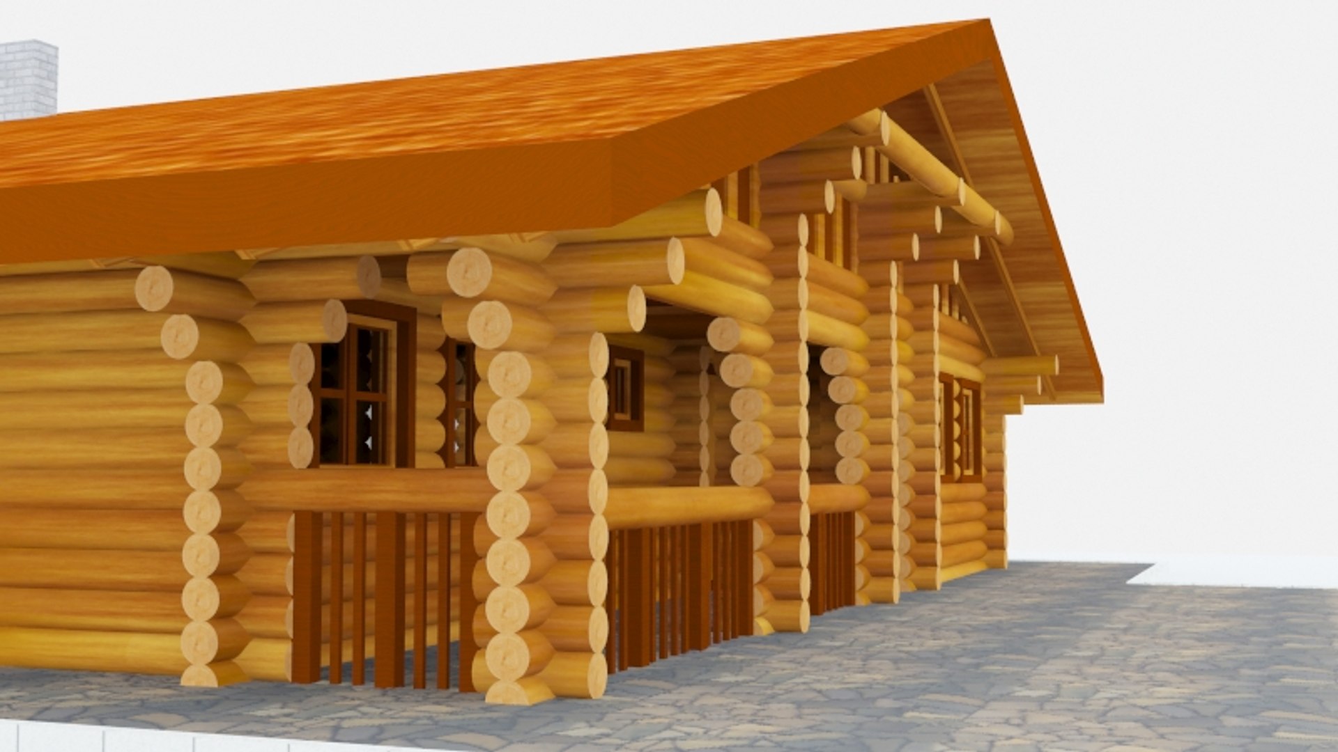 3d Log Cabin