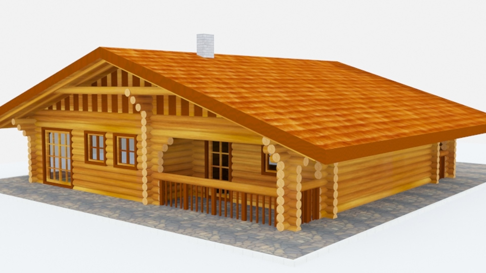 3d Log Cabin