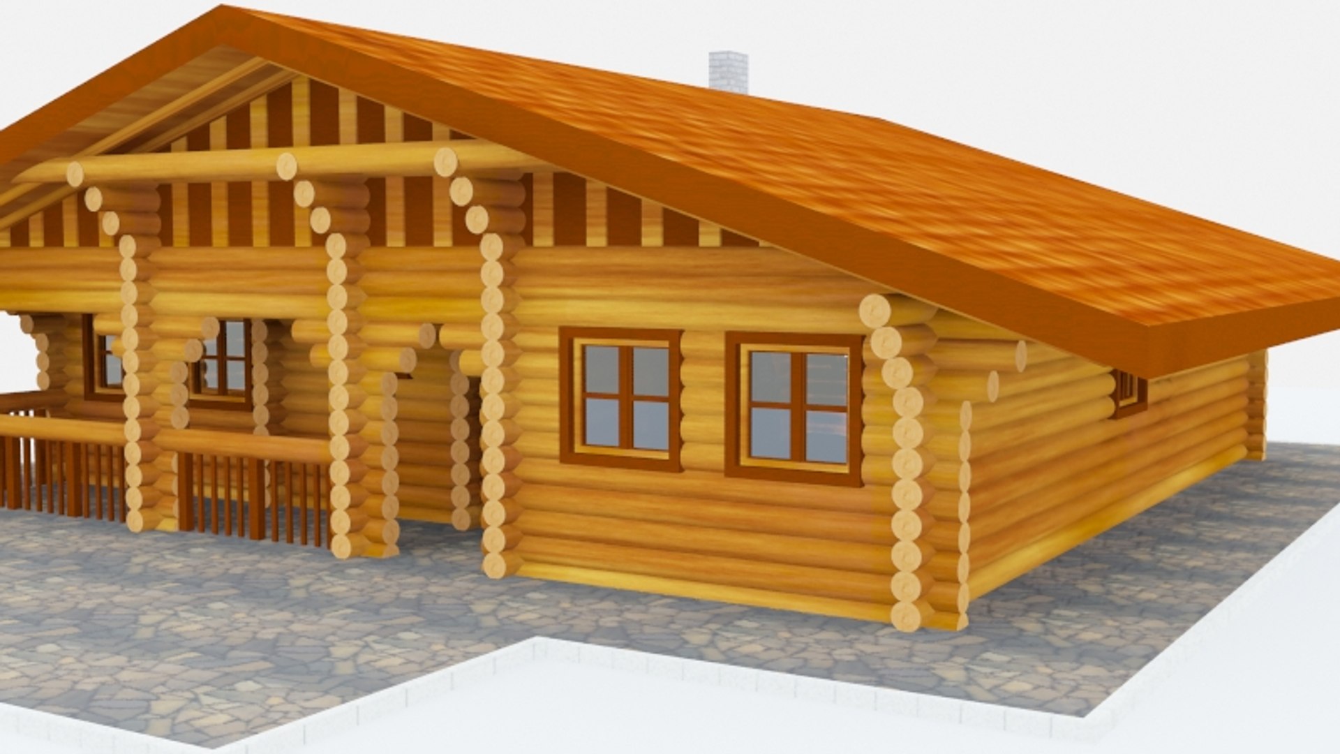 3d Log Cabin