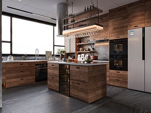 3D Modern kitchen