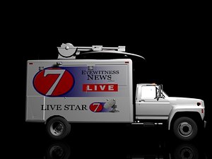 3d model satellite truck
