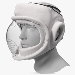 Kudo Head Guard Playwell White on Mannequin