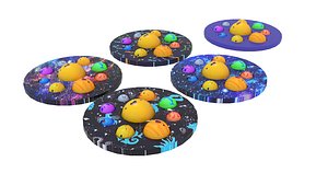 3D Planets Simple Dimples Set model