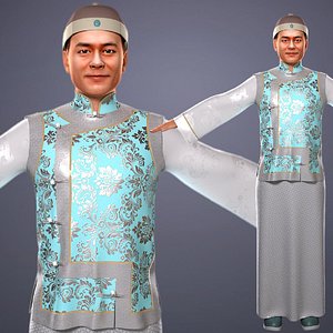 Ancient Chinese Qing Dynasty Gu Tianle model