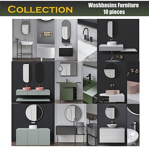 3D furniture washbasin wash
