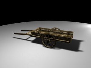 cart old wagon 3d model