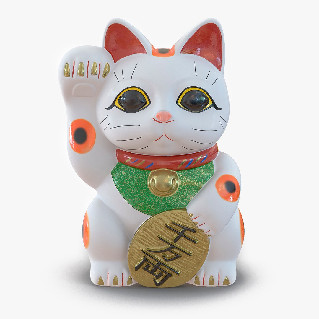 Maneki Neko 3 3D model preview