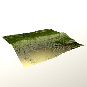 hills cliffs terrain 3d max