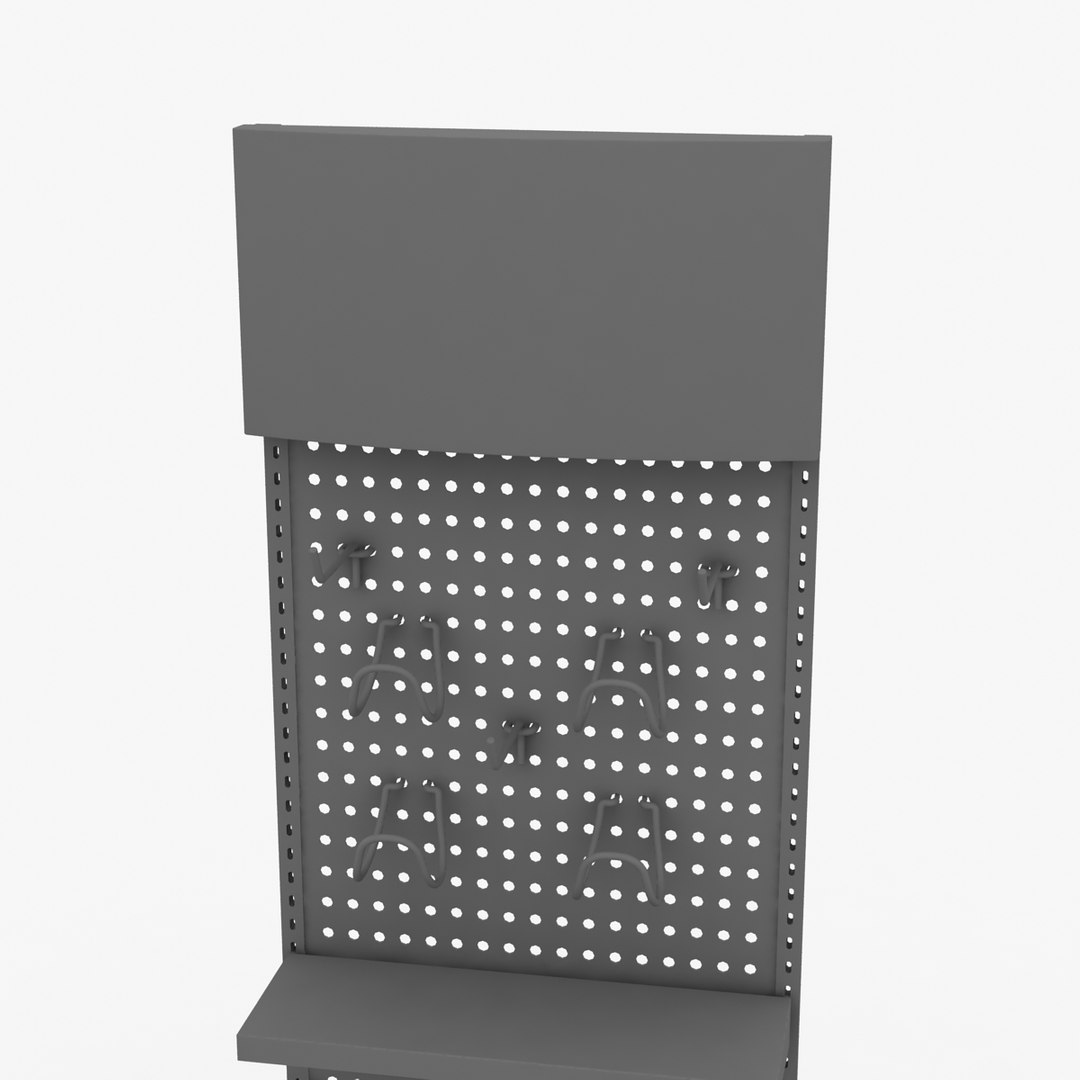 3d pegboard rack