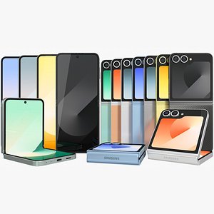 Samsung Galaxy Z Flip 6 All Colors Animated 3D model