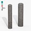 Granite Bollard Pack 3D model